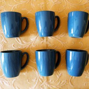 Set of 6 Corelle Serenity Blue Mugs